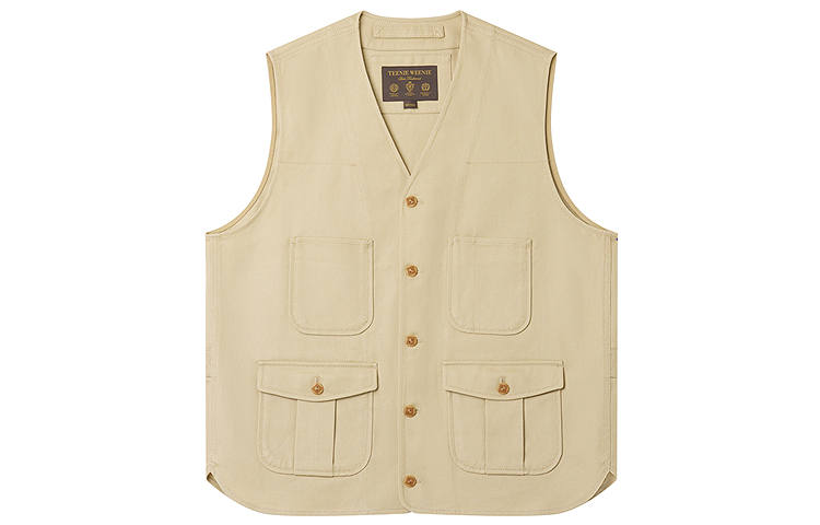Teenie Weenie Men Vests Men's Beige V Neck Moderate Other
