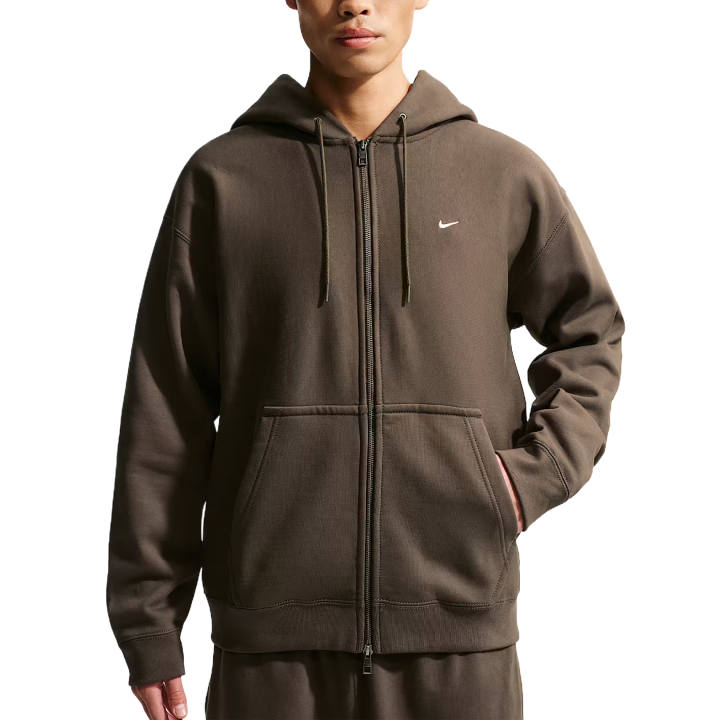 Nike Nike Solo Swoosh Long Sleeved Hooded Fleece Lined Solid Color Sweatshirt Men's