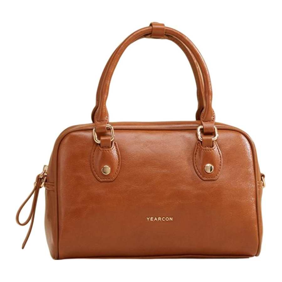 YEARCON Synthetic Leather One Shoulder Handbag Women's Brown