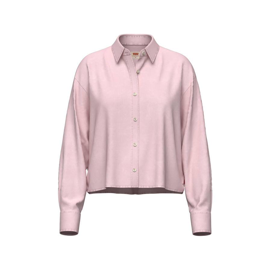 Levis Shirts Women's Coral Blush Pink Pointed Collar