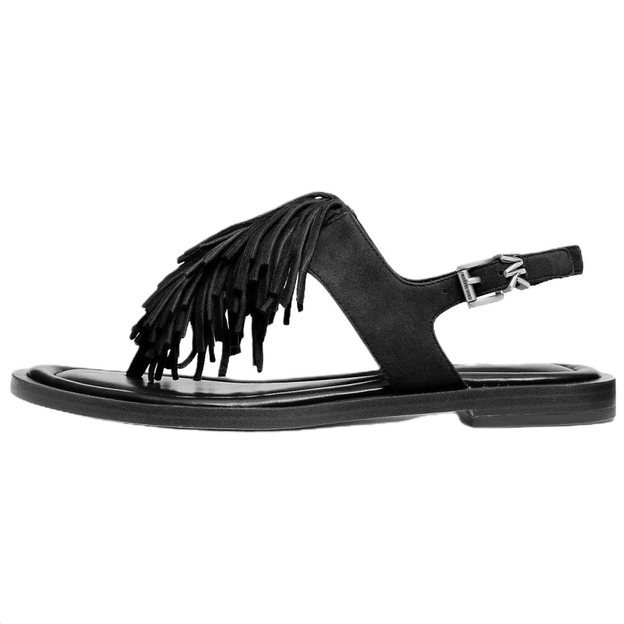 MICHAEL KORS Indra Suede One Strap Sandals Women's Black