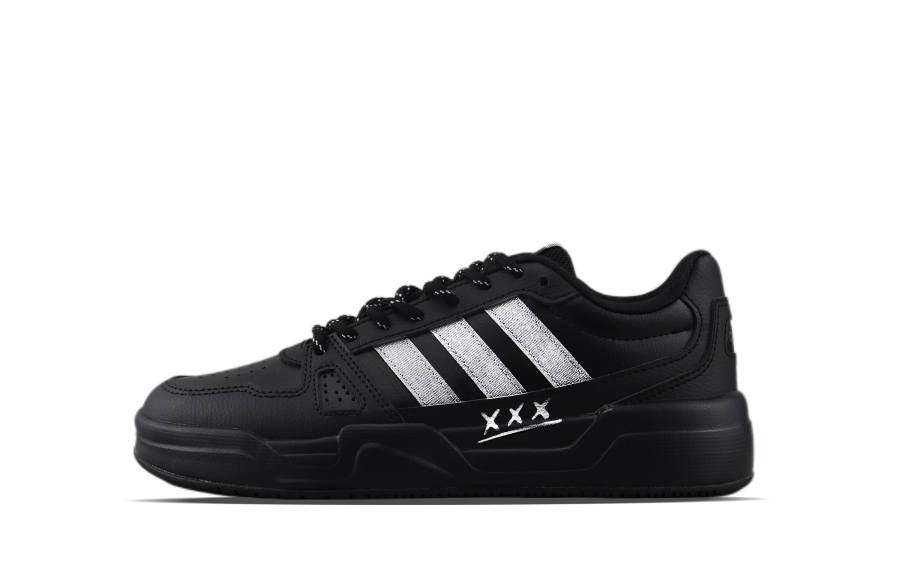Adidas Adidas LITE BALLER Abrasion Resistant Slip Resistant Low top Skateboard Shoes Unisex Black Silver