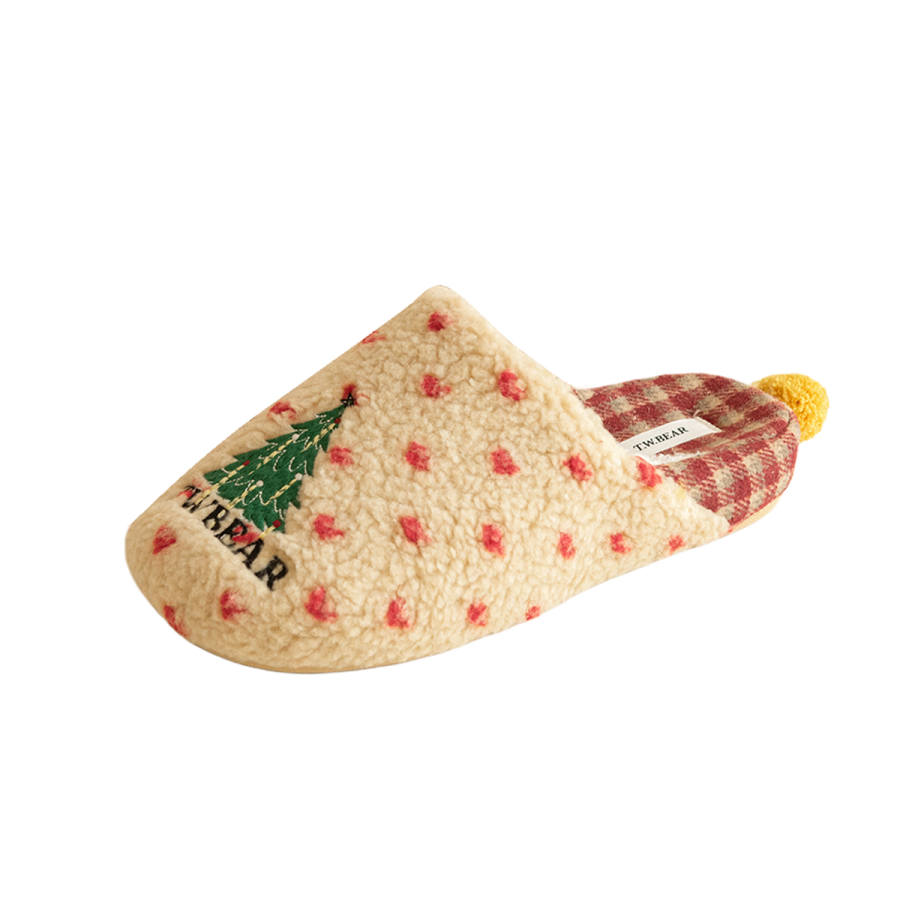 Teenie Weenie Winter Thermal Home Cotton Slippers Indoor Quiet Fleece Slippers
