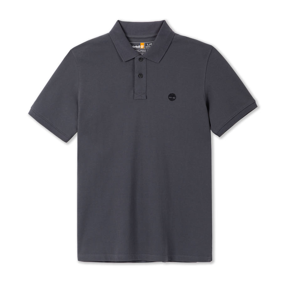 Timberland Polo Shirts Men's Pearl Black Polo Collar Moderate Straight Fit