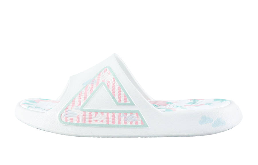 PEAK Tai Ji1.0 Cushioning Slip Resistant Abrasion Resistant Odor Resistant Quiet Slide Slippers Unisex White Pink Green