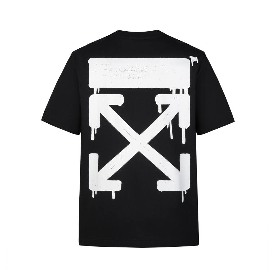 OFF-WHITE OFF WHITE T Shirts Unisex Black Crew Neck Moderate Heavyweight