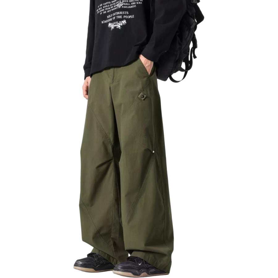 Tonlion Casual Pants Men's Moderate Straight Fit Pants