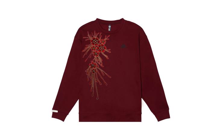 Adidas Adidas LABEL Sweatshirts Unisex Red Crew Neck Moderate Regular