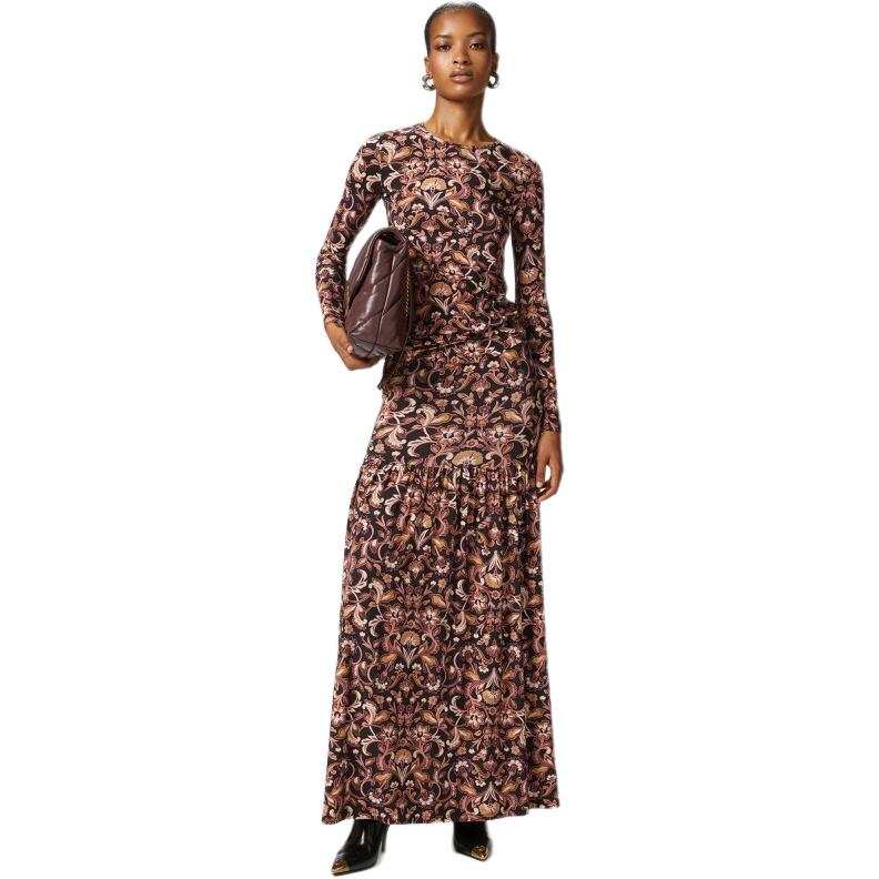 PINKO FW24 Casual Long Skirt Women's Brown