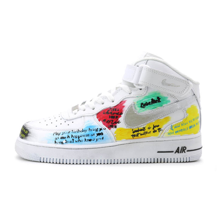 Nike Nike Air Force 1 AF1·Colorful, Fashion Trend, Comfortable And Versatile, Personalized Cow Leather Hand Drawn Graffiti