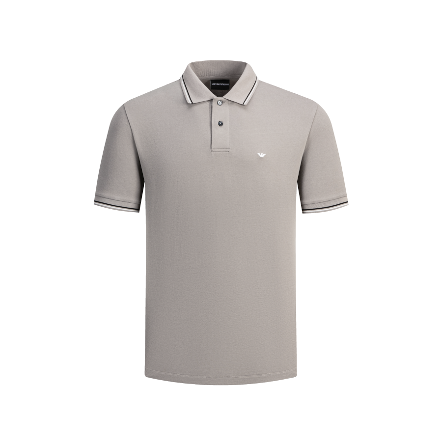Emporio Armani Button Detailed Short-Sleeved Polo Shirt