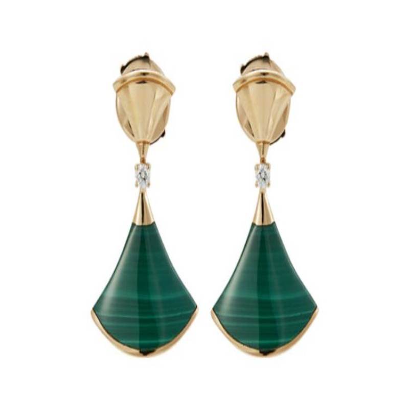 BVLGARI Divas' Dream Series 18K Gold Diamond Earrings Women's Gold