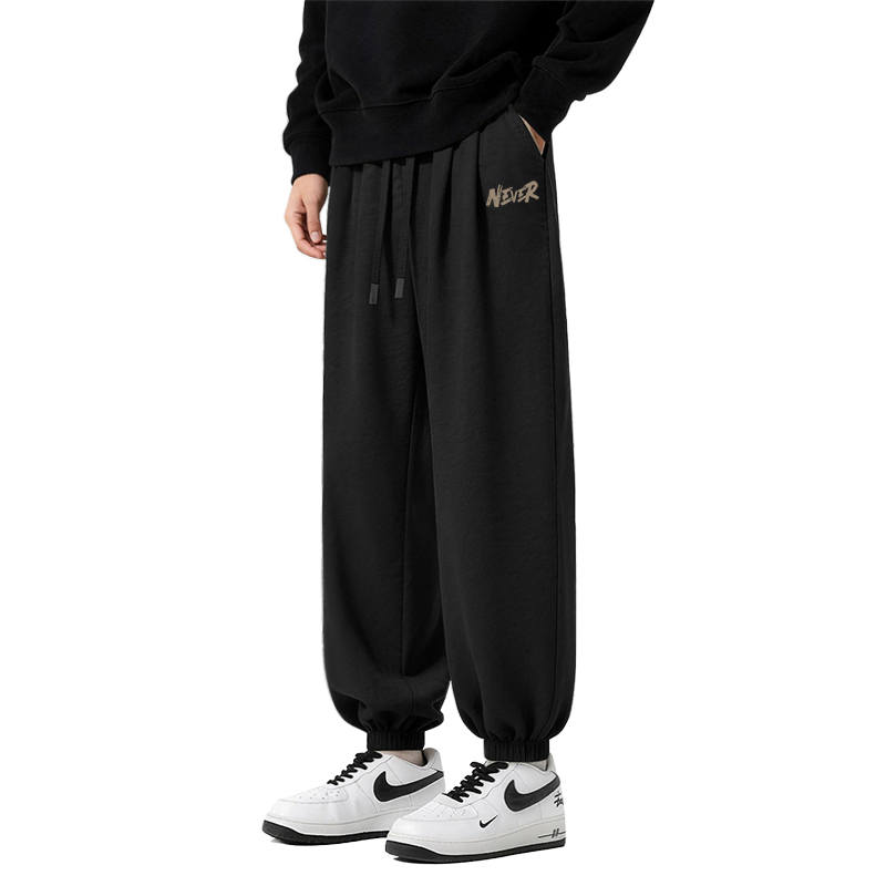 Tonlion Casual Pants Unisex Moderate Cuffed Pants