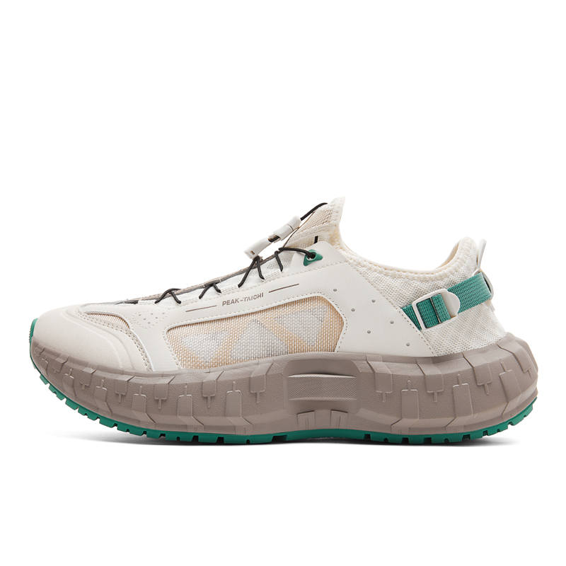 PEAK Height Increasing Casual Shoes Men's Canvas White Green