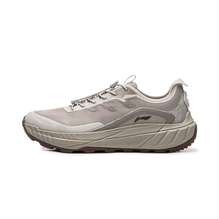 Li-Ning Li Ning Chuo Ye V2 Cushioning Rebound Low top Trail Running Shoes Men's Taupe