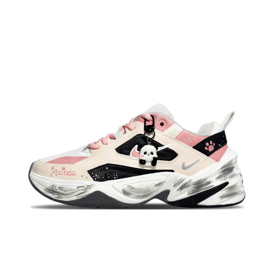 Nike Nike M2K Tekno Sweet Panda Abrasion Resistant Slip Resistant Low top Chunky Sneakers Women's Beige Pink