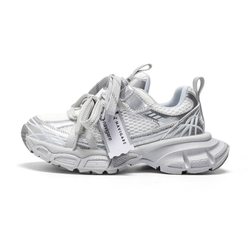 NAVIGARE Mesh Breathable Height Increasing Low top Kids Lifestyle Shoes Silver Kids'