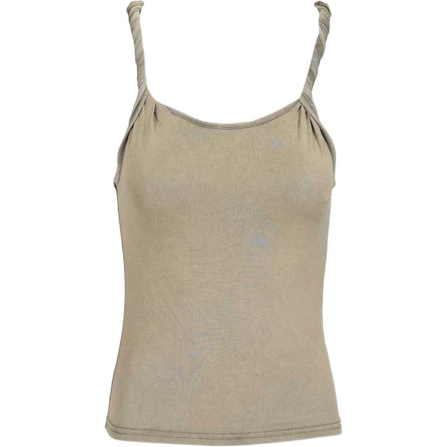 Diesel Logo Embroidered Ribbed Tank Top