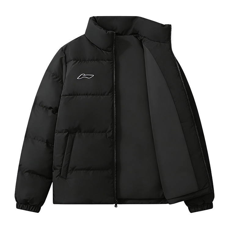 Li-Ning Li Ning Down Jackets Unisex Black Stand Collar Thickened