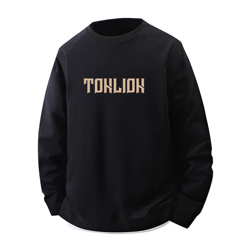 Tonlion Sweatshirts Unisex Crew Neck Moderate Mock Two Piece