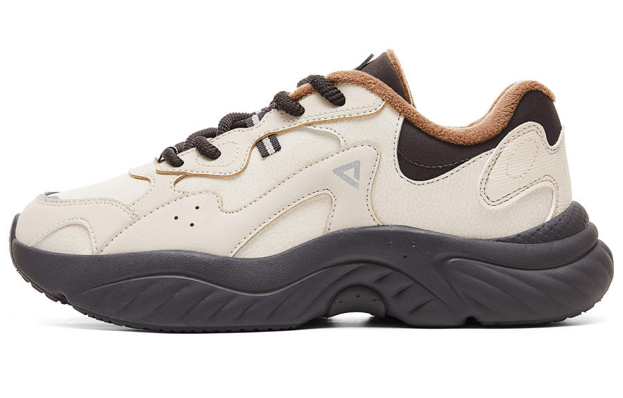 PEAK Little Chubby Shoes Cushioning Rebound Height Increasing Abrasion Resistant Casual Shoes Men's Light Khaki