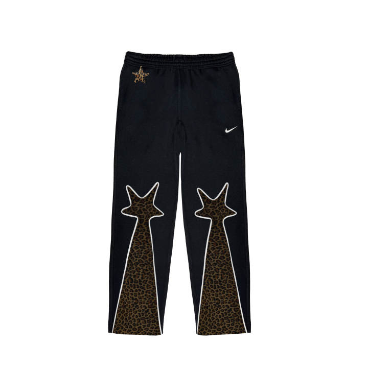 Nike Nike Dreamy Los Angeles, Handcrafted Patchwork Leopard Print Vintage Breathable Fleece Lined Casual Knitted Sweatpants