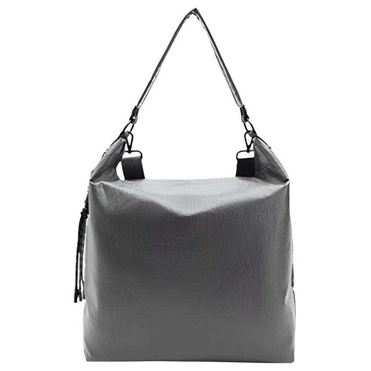 URBAN REVIVO Fabric Crossbody Bags Regular Men's Cool Gray/Black