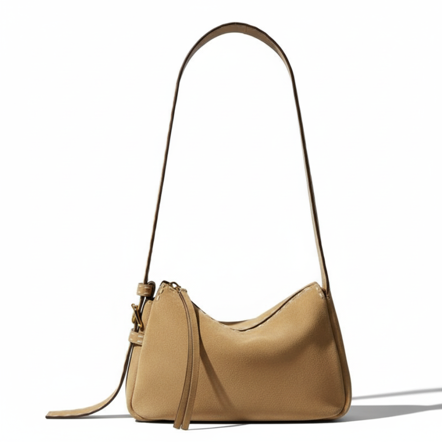 TORY BURCH Romy Suede Shoulder Bag Small Women's Butter