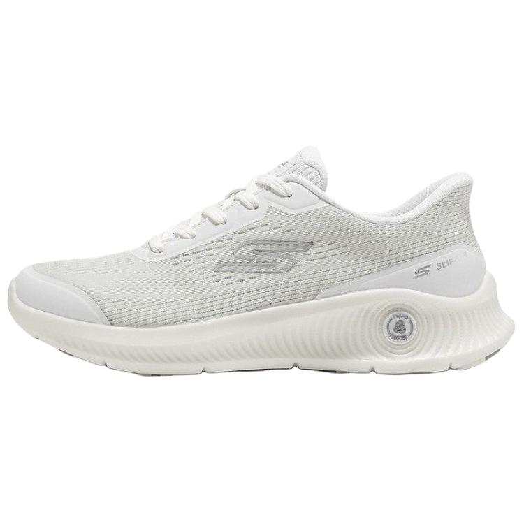 Skechers GO WALK Abrasion Resistant Walking Shoes Women's White Silver