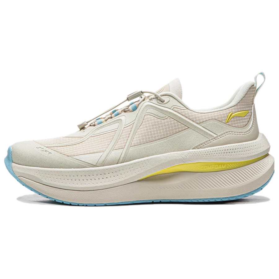 Li-Ning Li Ning SOFT GO MAX Lightweight Rebound Low top Casual Shoes Women's White Gray