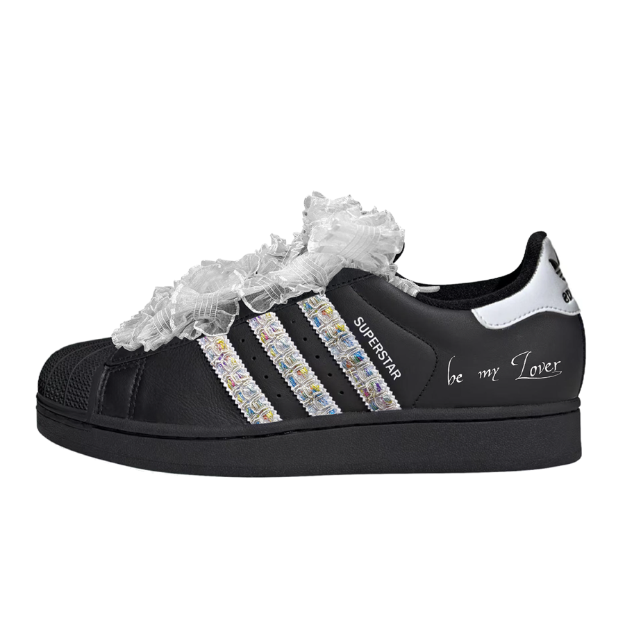 Adidas Adidas Superstar 2 Leather Lightweight And Breathable Low top Skateboard Shoes Unisex Black/White