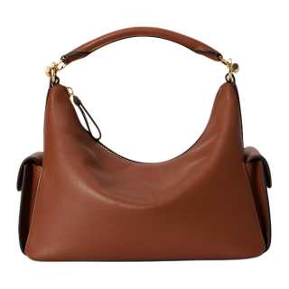 LAUREN RALPH LAUREN Leather Handbag Small Women's Red Brown