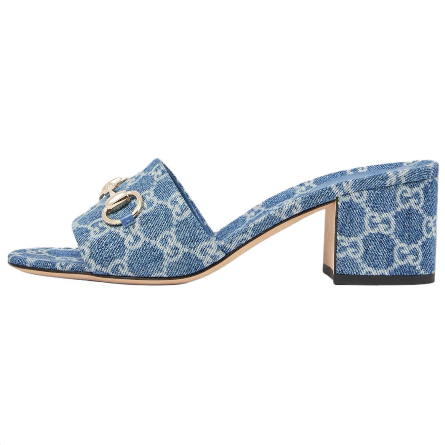 Gucci Wmns Horsebit Slide Sandal 'Blue' Women's