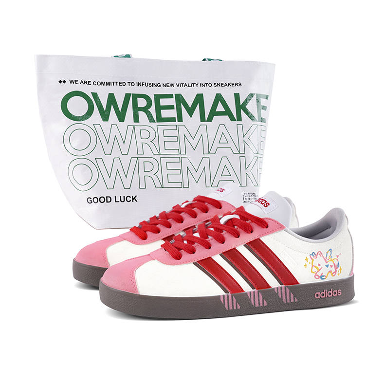 Adidas Adidas VL COURT 2.0 Low top Skateboard Shoes Unisex Pink White