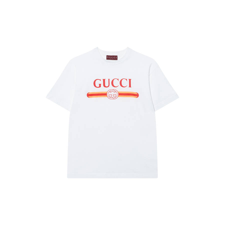 GUCCI Logo Printed Crewneck T-Shirt