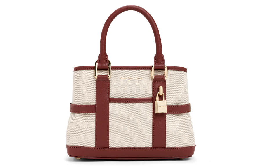 CHARLES&KEITH Synthetic Leather Handbag Small Women's Brick