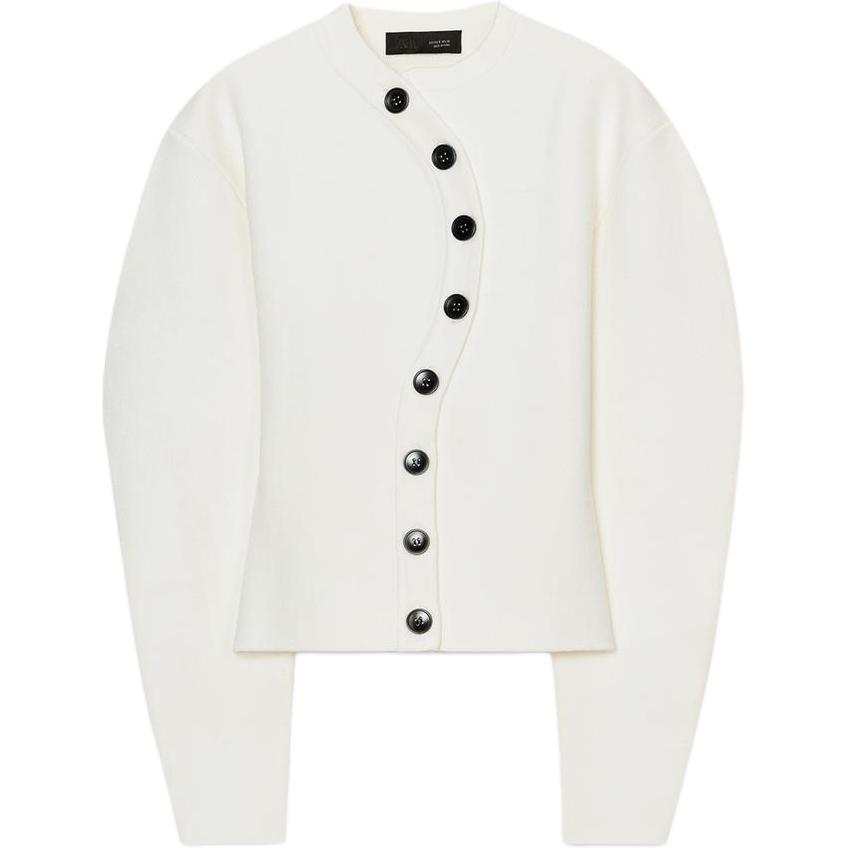 ZARA Knitwear Women's White Crew Neck Moderate