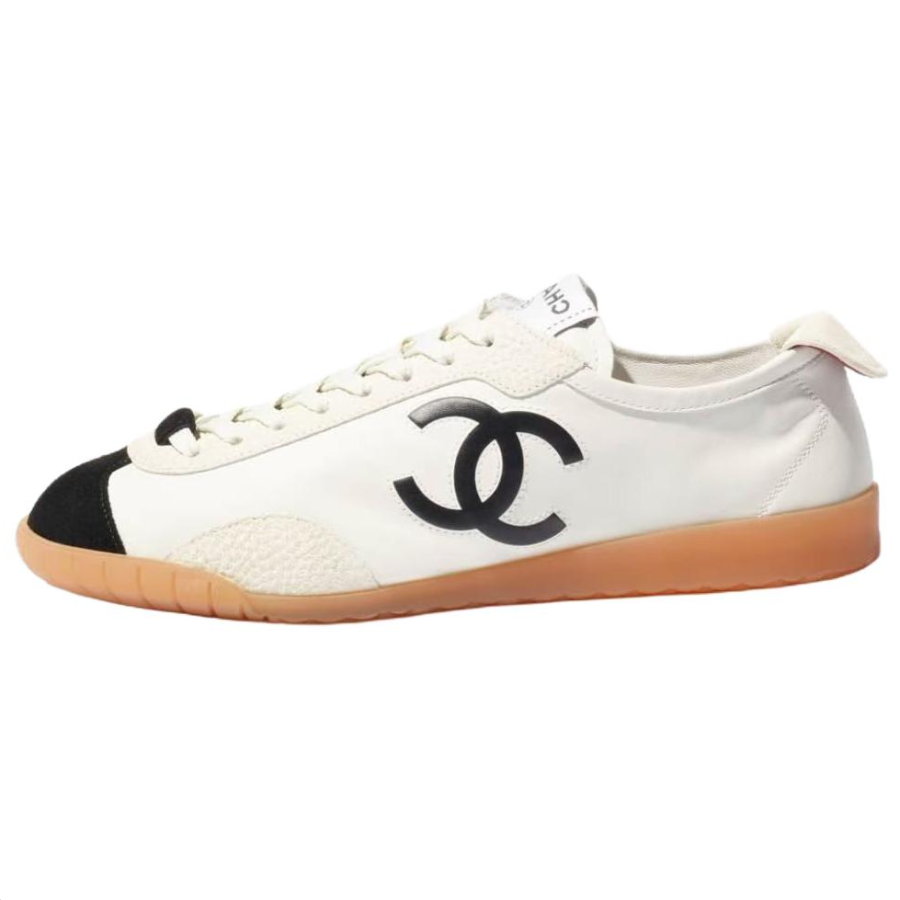 CHANEL Low top Casual Shoes 1cm Men's White Black