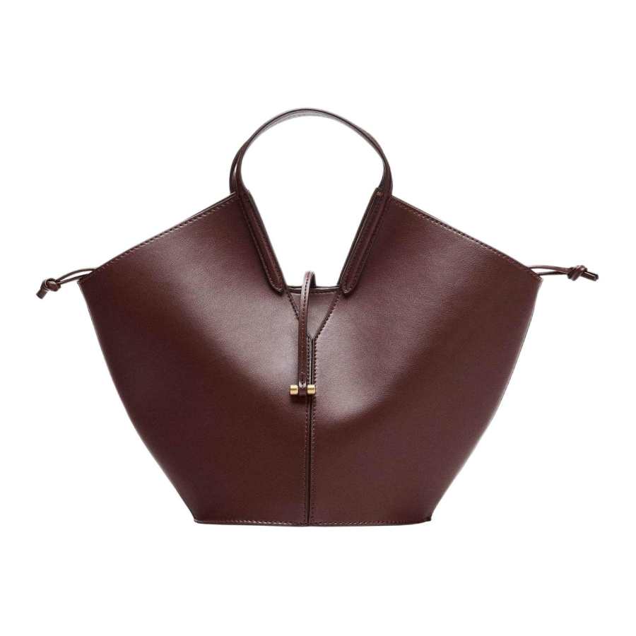 ZARA Pu Crossbody Handbag Small Women's Dark Red Color