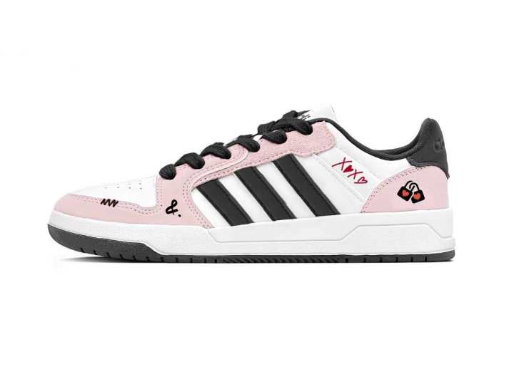 Adidas Adidas ENTRAP Lock Impression Slip Resistant, Abrasion Resistant, Breathable Low top Skateboard Shoes Unisex Pink White