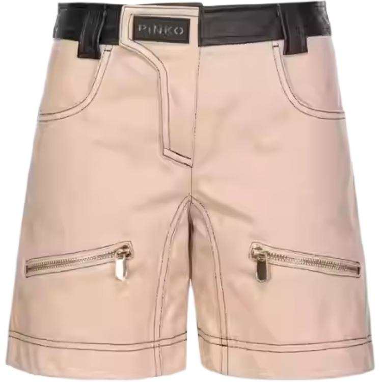 PINKO SS24 Casual Shorts Women's Beige