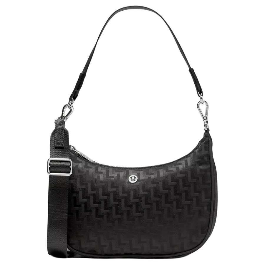 Lululemon Lululemon City Essentials Polyester Shoulder Bag Small Women's Black & Silver