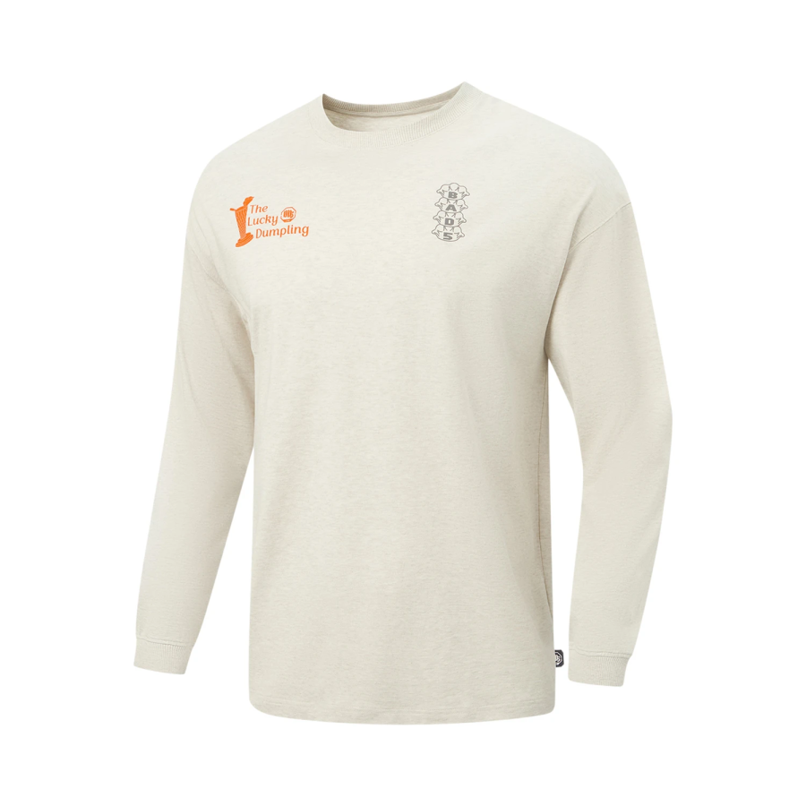Li-Ning Li Ning T Shirts Men's Heather Gray Light Khaki Crew Neck Moderate