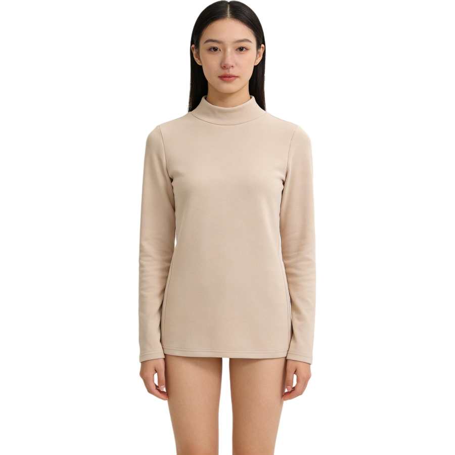 Lanza T Shirts Women's Turtleneck Thickened Straight Fit