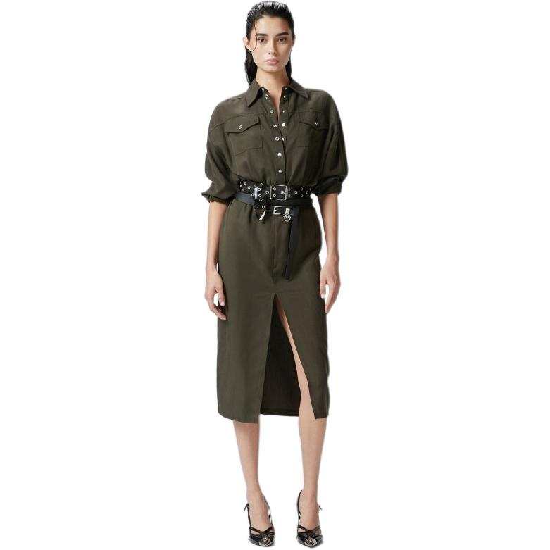 PINKO Long Sleeved Dress Women's Green