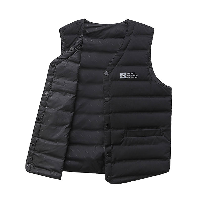 YALU Down Vests Men's V Neck Moderate Other