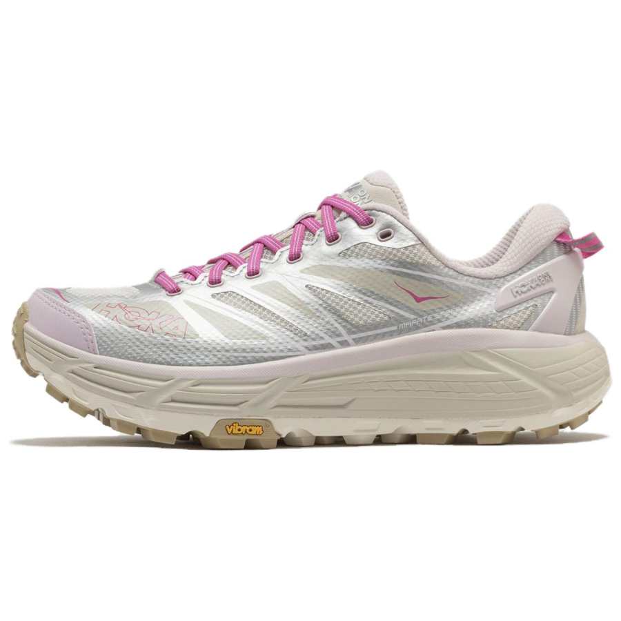 HOKA ONE ONE Mafate Speed 2 Trail Running Shoes Men's And Women's, Same Style Beige Silver