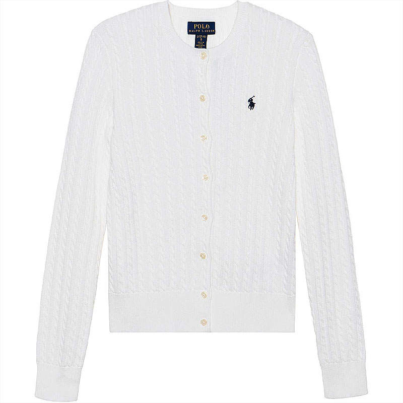 Polo Ralph Lauren Knitwear Standard Optical White & Marine Blue Teenagers