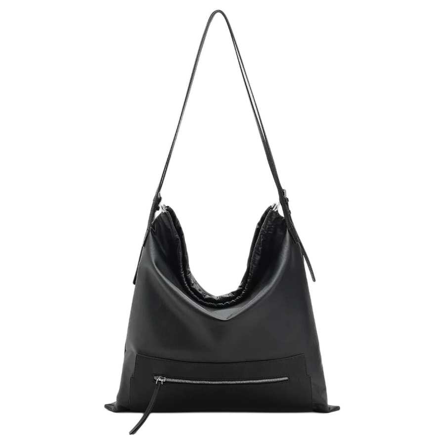 URBAN REVIVO Fabric Shoulder Bag Women's Black