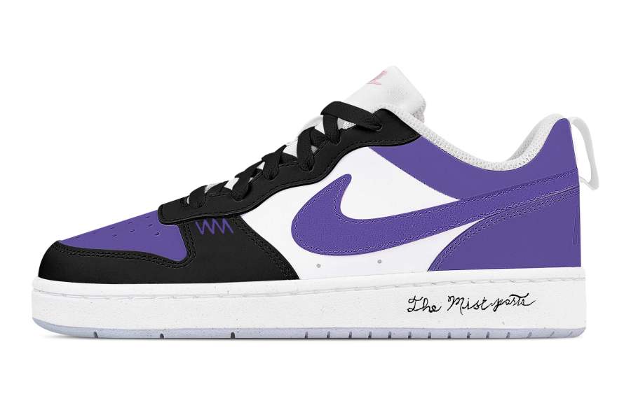 Nike Nike Court Borough Purple Charm Black Edge Abrasion Resistant Slip Resistant Abrasion Resistant Slip Resistant Low top